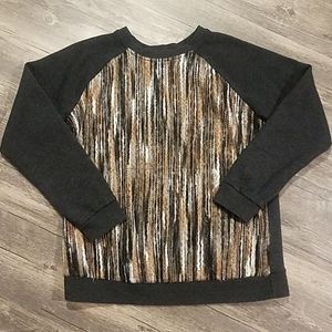Multicolored women's sweater with earth tones